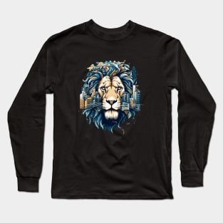 Lion Predator Animal Beauty Nature Wildlife Discovery Long Sleeve T-Shirt